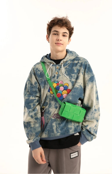 Heart Beckon Embroidered Corduroy Sweatshirt 603002