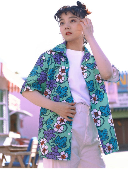 Heart Beckon cotton short sleeved shirt 603031